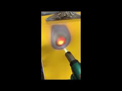 ดู การสาธิตวัสดุม่านกันไฟผ้าไฟเบอร์กลาสเคลือบซิลิโคน 850g/m2