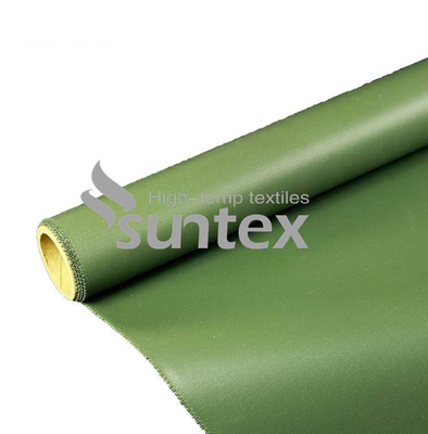 Chemical Resistant Silicone Rubber Coated Fiberglass Cloth Fire Retardant High Silica Textile