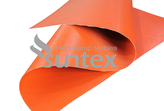 Chemical Resistant Silicone Rubber Coated Fiberglass Cloth Fire Retardant High Silica Textile