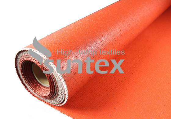 Chemical Resistant Silicone Rubber Coated Fiberglass Cloth Fire Retardant High Silica Textile