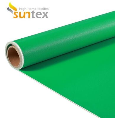 EN-13501 Certified Fire Curtain Fabric with 550°C Temperature Resistance and 0.6mm Thickness Silicone Coated Fiberglass Fabric