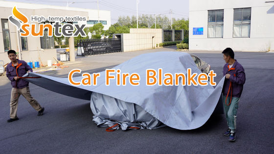 EV Car Fire Blanket Gray 550℃ Heat Resistant for Emergency Safety