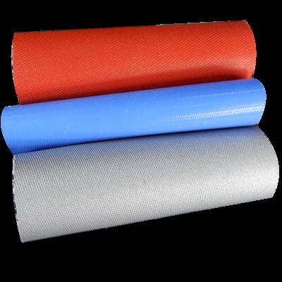 Double Sided Silicone Coated Fiberglass Fabric Alkali Free Grey Color High Temperature Resistance Fire Retardant