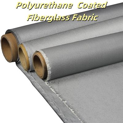 Fire Resistant PU Coated Fiberglass Fabric 460gsqm Thermal Insulation