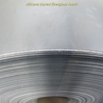 Chemical Oil Resistant Silicone Coated Fiberglass Fabric 400 g/sqm 0.3 mm Thickness 1.5 Meter Width