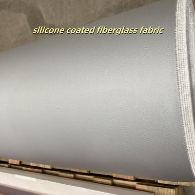 Chemical Oil Resistant Silicone Coated Fiberglass Fabric 400 g/sqm 0.3 mm Thickness 1.5 Meter Width