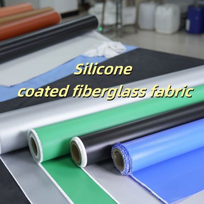 Fire Retardant Silicone Coated Fiberglass Fabric 0.3mm 400 g/sqm