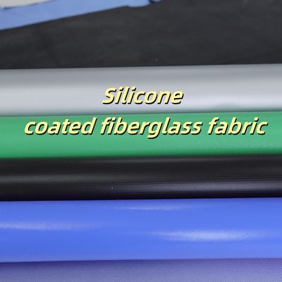Fire Retardant Silicone Coated Fiberglass Fabric 0.3mm 400 g/sqm