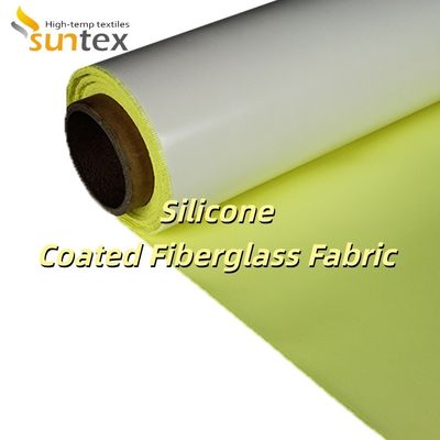Fire Retardant Silicone Coated Fiberglass Fabric with Enhanced Durability and Double Sided Coating Alkali Free