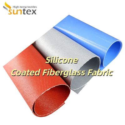 Double Sided Silicone Coated Fiberglass Fabric Alkali Free Grey Color for Fire and Heat Resistance