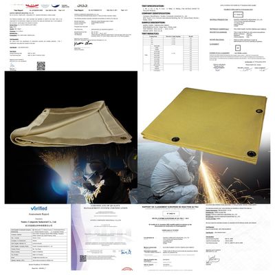 Custom 100% Fiberglass Welding Blanket with 550°C Heat Resistance and Acrylic Coating for Fire Protection