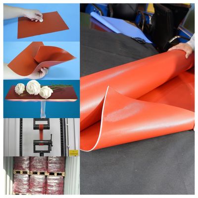 Double Sided Silicone Coated Fiberglass Fabric Alkali Free Grey Color High Temperature Resistance Fire Retardant