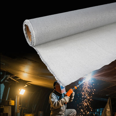 High Temperature Resistant PU Coated Fiberglass Fabric 460 g/sqm 0.41 mm Twill Weave for Welding Protection