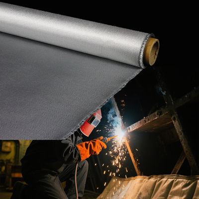 PU Coated Fiberglass Fabric with 1m/1.3m/1.5m/1.52m/1.55m Width Blue/Black Color and Twill Weave for Fireproof Reinforcement