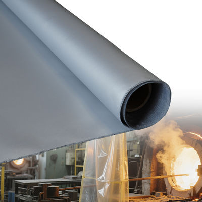 High Temp Fireproof Silicone Coated Fiberglass Fabric with 0.3 mm Thickness and 400 g/sqm Weight in 1 / 1.2 / 1.5 meter Width
