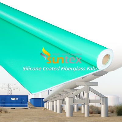 Double Sided Silicone Coated Fiberglass Fabric with 50 m / 100 m Roll Length Corrosion Resistant and Weatherproof