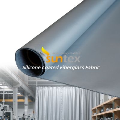 Heat Insulation Silicone Coated Fiberglass Fabric with 400 g/sqm Weight and 0.3 mm Thickness for Fire Prevention