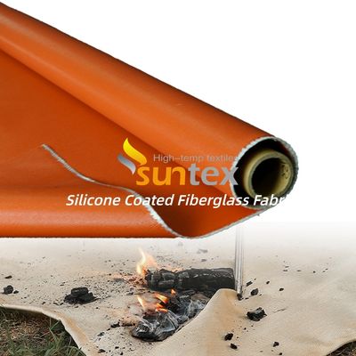 High Strength Double-Sided Water Repellent Silicone Coated Fiberglass Fabric Fireproof Fiberglass Cloth