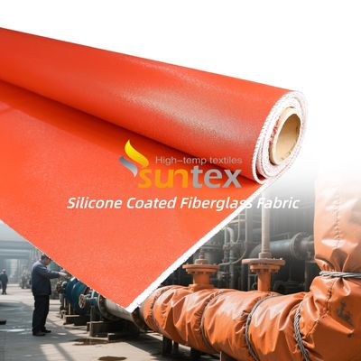 Corrosion Resistant Weatherproof Water Repellent Silicone Coated Fiberglass Fabric for High Temperature Applications
