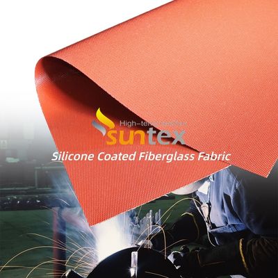 Anti-Aging Alkali Free Silicone Coated Fiberglass Fabric with 50 m / 100 m Roll Length