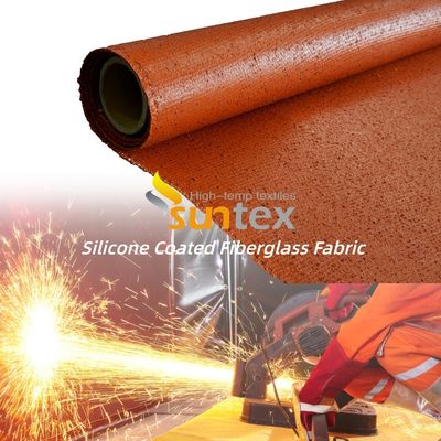 Double Sided Silicone Coated Fiberglass Fabric Welding Blanket with Temperature Resistance -50°C to 500°C and 50 m / 100 m Roll Length