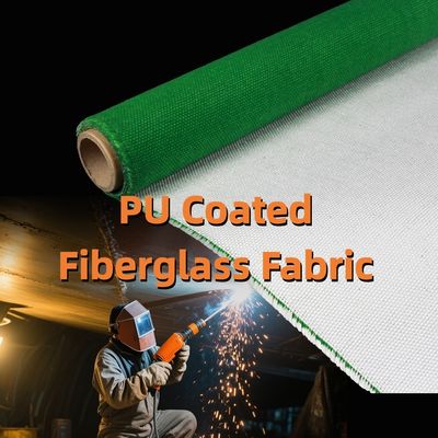 Fire Resistant PU Coated Fiberglass Fabric with 1800°C Temperature Resistance Customizable Widths and Double Side Coating