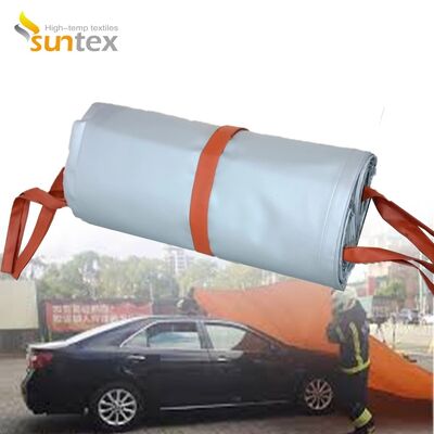 CE Certified EV Car Fire Blanket with 550℃/1000℃ Thermal Resistance for Oxygen Deprivation Fire Control