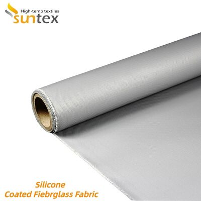 Durable Fireproof Waterproof Silicone Coated Fiberglass Fabric 850g/m2 for High Temperature Resistance