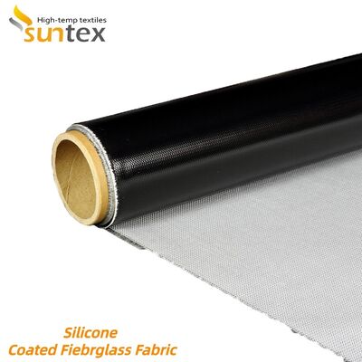 Fireproof Silicone Coated Fiberglass Fabric with High Temperature Resistance (-70~260℃) and Chemical Corrosion Protection