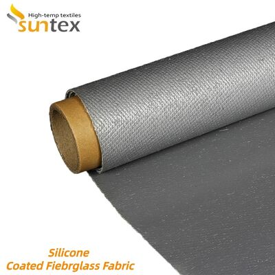 Flame Retardant Silicone Coated Fiberglass Fabric with 850g/m2 Weight and 0.75mm Thickness for 260℃ Heat Resistance