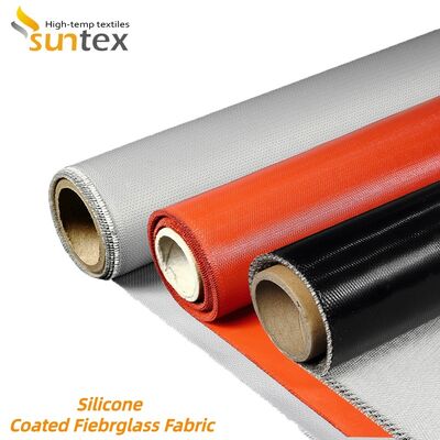 Fireproof High Silica Fiberglass Cloth with High Tensile Strength and Durable Silicone Rubber Coating