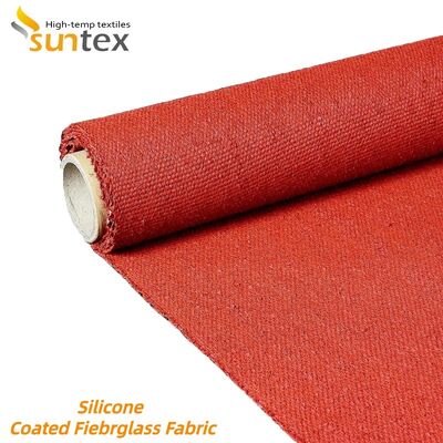 850g/m2 Fireproof Heat Resistant Silicone Coated Fiberglass Fabric for High Temperature Protection