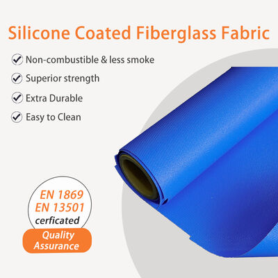 Fireproof 850g/m2 Heat Resistant Silicone Coated Fiberglass Fabric for High Temperature Protection