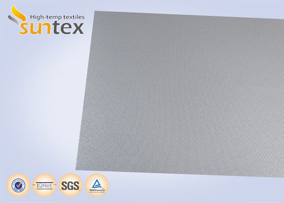 Industrial Grade PTFE Coated Fiberglass Fabric with 550℃ Temperature Resistance, Silver Grey Color, and 4H Satin Weave