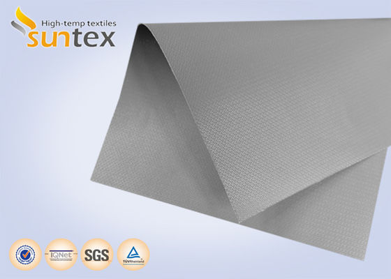 Industrial Grade PTFE Coated Fiberglass Fabric with 550℃ Temperature Resistance, Silver Grey Color, and 4H Satin Weave