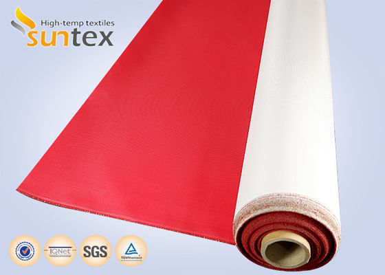 Fireproof PU Coated Fiberglass Fabric 460gsm Heat Resistant Cloth