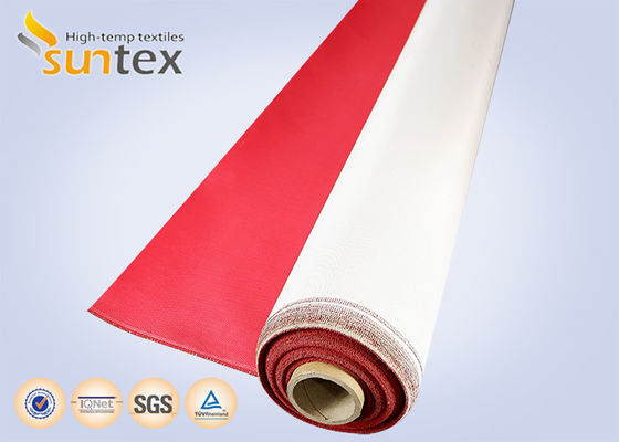 Fireproof PU Coated Fiberglass Fabric 460gsm Heat Resistant Cloth