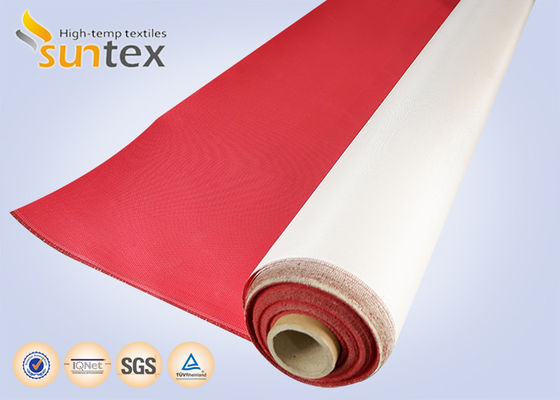 Fireproof PU Coated Fiberglass Fabric 460gsm Heat Resistant Cloth