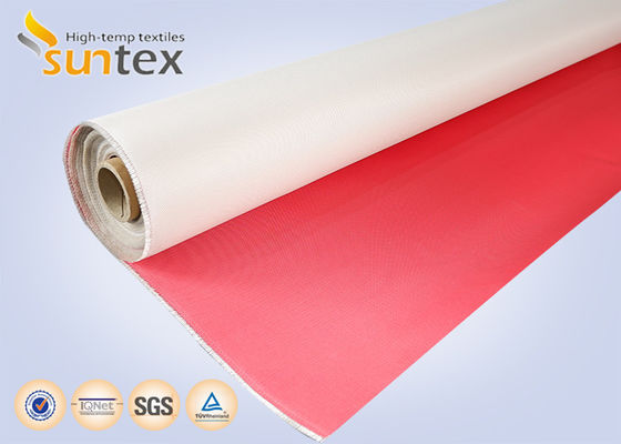 Fireproof PU Coated Fiberglass Fabric 460gsm Heat Resistant Cloth