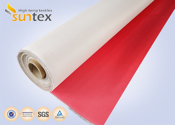 Fireproof PU Coated Fiberglass Fabric 460gsm Heat Resistant Cloth