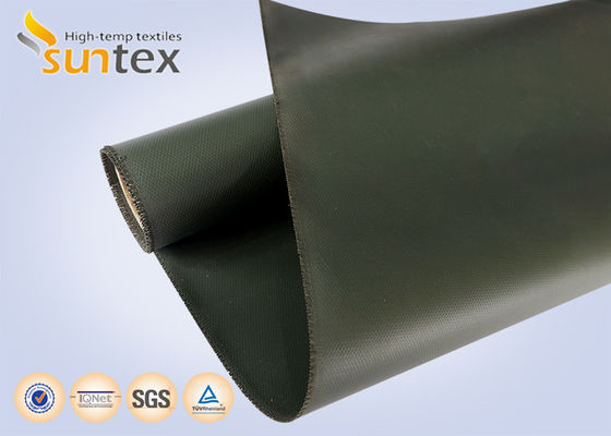 Flame Retardant Silicone Coated Fiberglass Fabric with Temperature Resistance -50C to 500C, 400 g/sqm Weight, and 0.3 mm Thickness