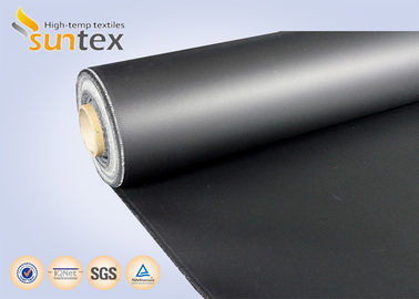 Black Expansion Joint Chemical Resistant Fabric Neoprene Coated Fiberglass 600 G