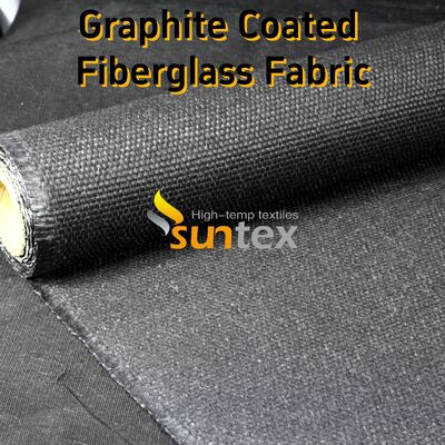 High Temperature Resistant Graphite Coated Fiberglass Fabric with 750℃ Coating and 550℃ Base for Welding Blankets