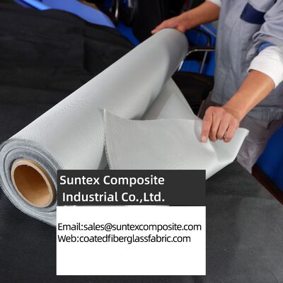 Fireproof High Temperature Resistance 4H Satin Weave Silicone Coated Fiberglass Fabric