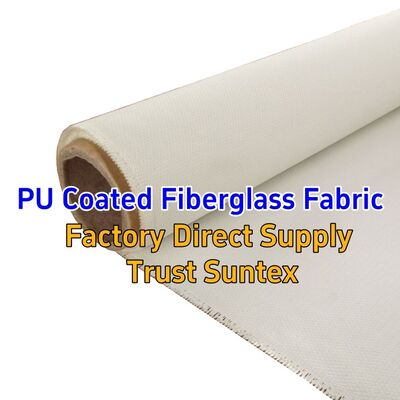 High Strength 460 g/sqm PU Coated Fiberglass Fabric with 0.41 mm Thickness and M0 Fire Resistance