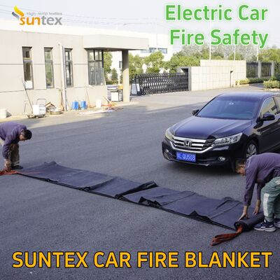 Direct Factory Supply Premium Large Area Silicone Fiberglass Fire Blanket for Car 