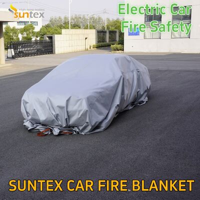 Wholesale 6*8m High-Temperature Fiberglass Fire Blanket for Electric Cars Parking Lot