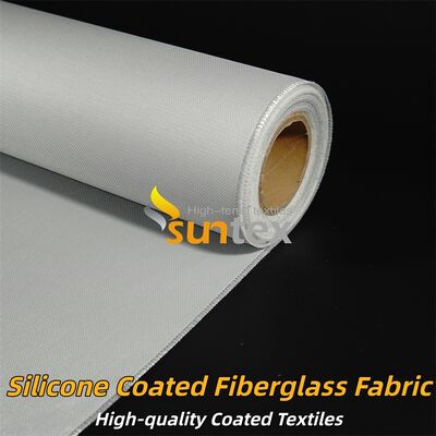 Industrial Grade Double Sided Grey Color Silicone Coated Fiberglass Fabric 400 g/sqm for Fire Retardant and Insulation