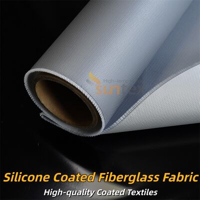 Industrial Grade Double Sided Grey Color Silicone Coated Fiberglass Fabric 400 g/sqm for Fire Retardant and Insulation