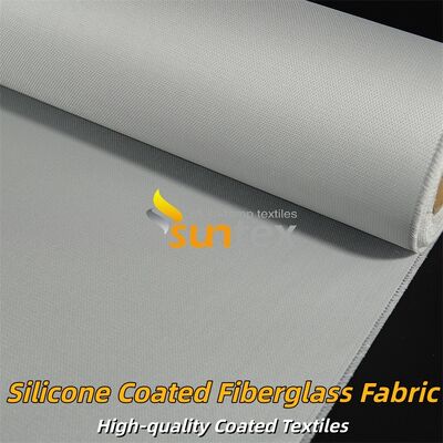 Durable Grey Color Silicone Coated Fiberglass Fabric Double Sided Fire Resistant Fabric Designed for Industrial Insulation